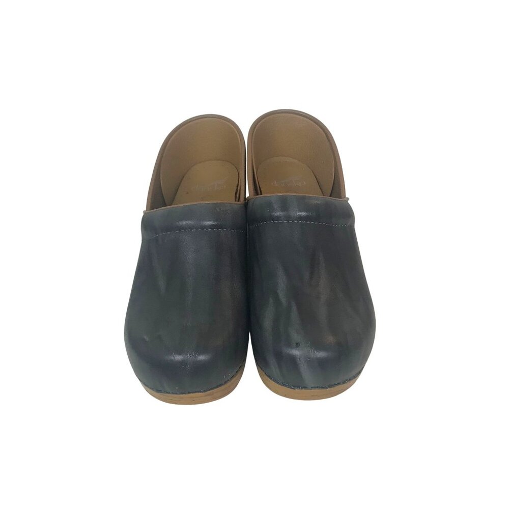 Dansko Grey & Black Marbled  Leather Clogs Size 41